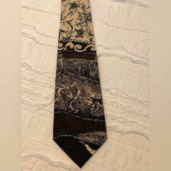 Jay Jocobs SILK Black and Gold Tie Gorgeous Design!! - Picture 1 of 3